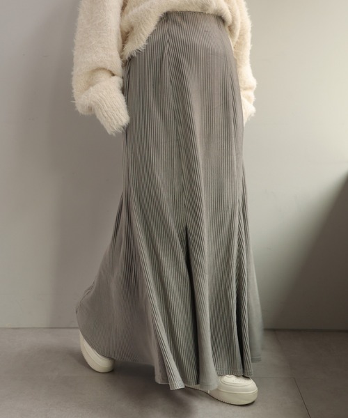 one after another NICE CLAUP（ワンアフターアナザーナイスクラップ）の「ラインに一目惚れ。スリットマーメイドカットスカート（スカート・レディース・ブラック/グレー/オフホワイト/ピンク・FREE）」の19枚目の写真