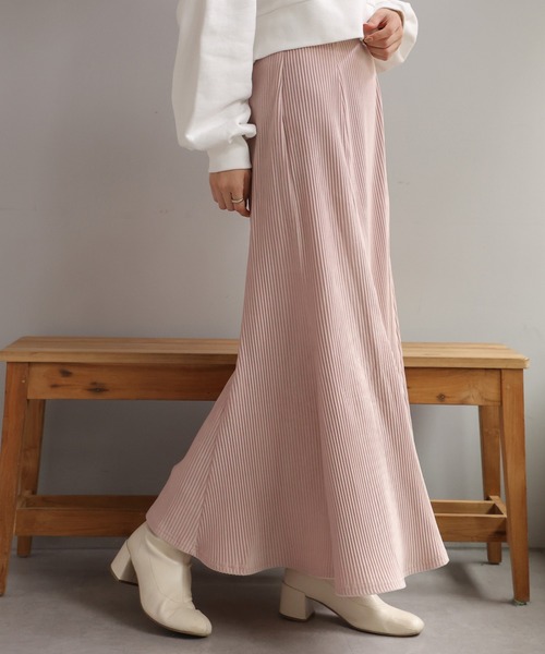 one after another NICE CLAUP（ワンアフターアナザーナイスクラップ）の「ラインに一目惚れ。スリットマーメイドカットスカート（スカート・レディース・ブラック/グレー/オフホワイト/ピンク・FREE）」の17枚目の写真