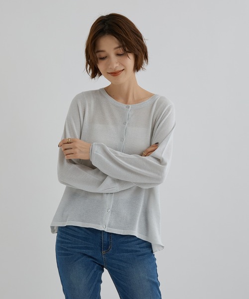 Jayro(ジャイロ)の「後ろふんわりラウンドネックカーディガン(カーディガン/ボレロ・レディース・ブラック/ゴールド/シルバー・M)」の8枚目の写真