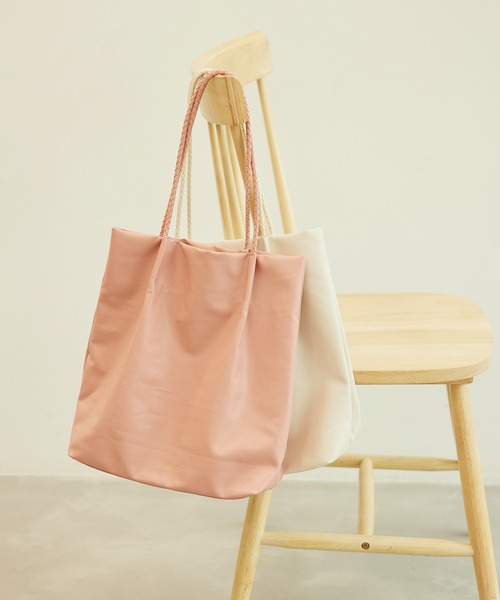 ROPE' PICNIC(ロペピクニック)の「洗えるメッシュハンドルA4トートバッグ(トートバッグ・レディース・キナリ/ブラック/ピンク/シルバー/ブルー・FREE)」の4枚目の写真