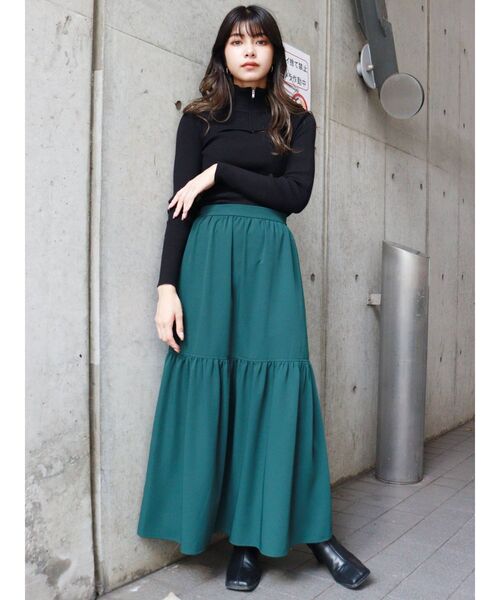 MURUA（ムルーア）の「ハーフジップカットニット（ニット/セーター・レディース・ブラック/ベージュ/ブルー・FREE）」の5枚目の写真