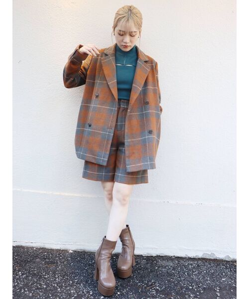 MURUA（ムルーア）の「ハーフジップカットニット（ニット/セーター・レディース・ブラック/ベージュ/ブルー・FREE）」の9枚目の写真