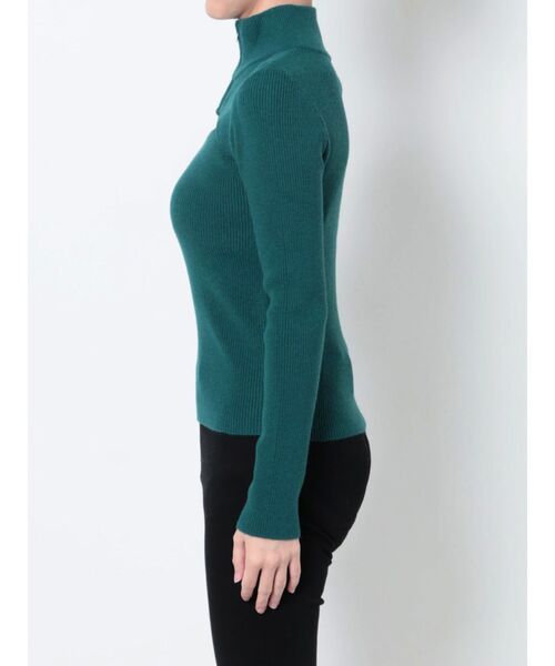 MURUA（ムルーア）の「ハーフジップカットニット（ニット/セーター・レディース・ブラック/ベージュ/ブルー・FREE）」の22枚目の写真