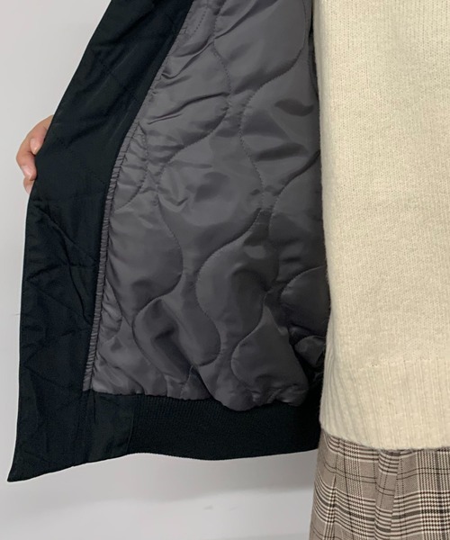 un dix cors（アンディコール）の「中綿MA-1（ブルゾン・レディース・ブラック/オフホワイト・FREE）」の15枚目の写真