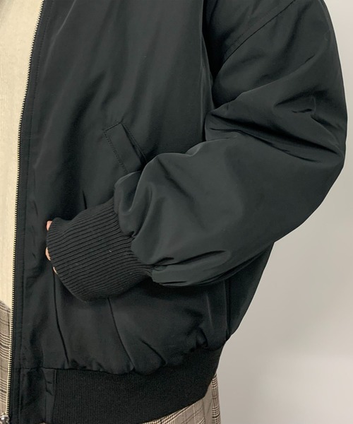 un dix cors（アンディコール）の「中綿MA-1（ブルゾン・レディース・ブラック/オフホワイト・FREE）」の12枚目の写真