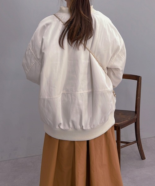 un dix cors（アンディコール）の「中綿MA-1（ブルゾン・レディース・ブラック/オフホワイト・FREE）」の19枚目の写真