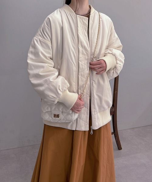 un dix cors（アンディコール）の「中綿MA-1（ブルゾン・レディース・ブラック/オフホワイト・FREE）」の17枚目の写真