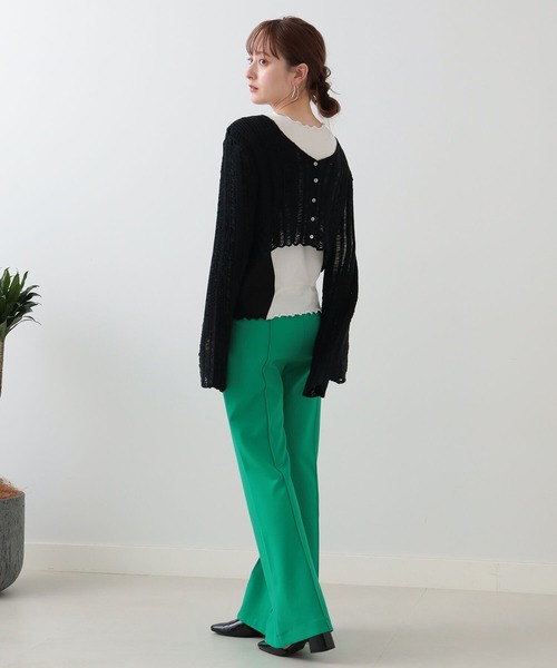 Ray BEAMS(レイビームス)の「Ray BEAMS / テープ ヤーン 2way ニット(ニット/セーター・レディース・ブラック/ロイヤルブルー・ONE SIZE)」の6枚目の写真