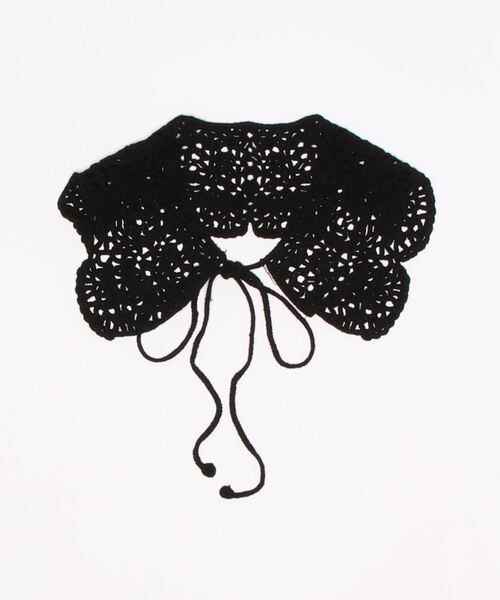 emesuelee（エメスーリー）の「ニットレース付け襟 ナチュラル 可愛い 春夏（付け襟・レディース・キャメル/ベージュ/イエロー/ブルー/ブラック・フリー）」の6枚目の写真