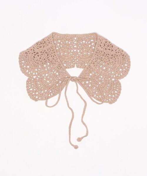 emesuelee（エメスーリー）の「ニットレース付け襟 ナチュラル 可愛い 春夏（付け襟・レディース・キャメル/ベージュ/イエロー/ブルー/ブラック・フリー）」の18枚目の写真