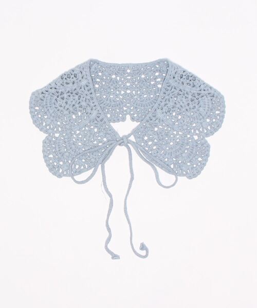 emesuelee（エメスーリー）の「ニットレース付け襟 ナチュラル 可愛い 春夏（付け襟・レディース・キャメル/ベージュ/イエロー/ブルー/ブラック・フリー）」の20枚目の写真