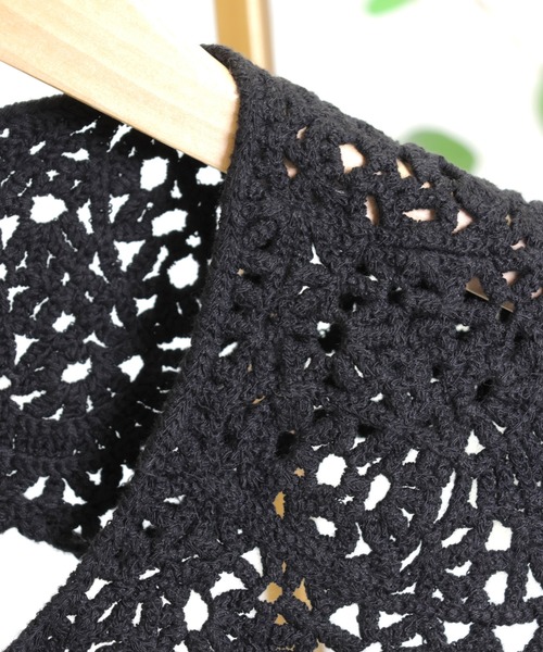 emesuelee（エメスーリー）の「ニットレース付け襟 ナチュラル 可愛い 春夏（付け襟・レディース・キャメル/ベージュ/イエロー/ブルー/ブラック・フリー）」の17枚目の写真