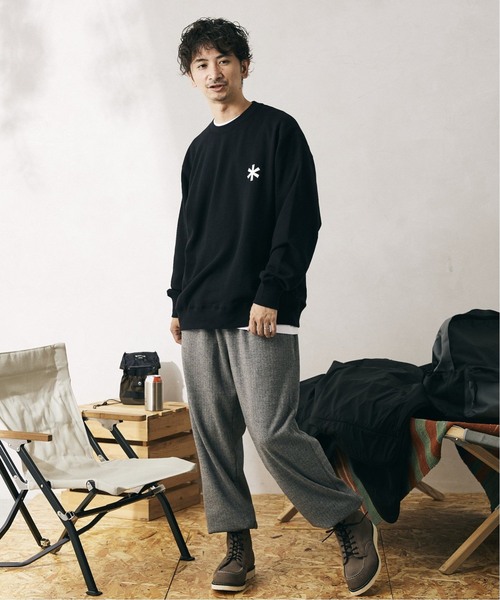 Snow Peak（スノーピーク）の「【SNOWPEAK / スノーピーク】別注 Classic Logo Printed スウェット（スウェット・メンズ・ライトグリーン/ベージュ/ブラック/チャコールグレー・MEDIUM/LARGE）」の14枚目の写真