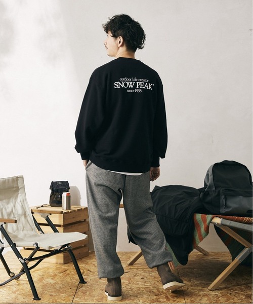 Snow Peak（スノーピーク）の「【SNOWPEAK / スノーピーク】別注 Classic Logo Printed スウェット（スウェット・メンズ・ライトグリーン/ベージュ/ブラック/チャコールグレー・MEDIUM/LARGE）」の15枚目の写真