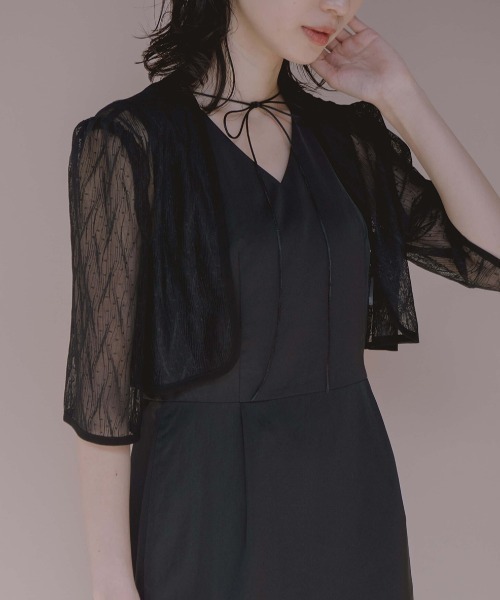 kaene（カエン）の「ボレロレイヤードドレス（ドレス・レディース・ブラック/サックスブルー・36/38/34）」の12枚目の写真