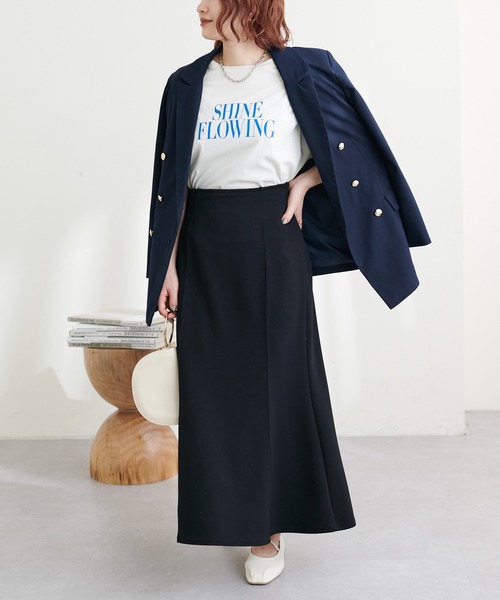 natural couture（ナチュラルクチュール）の「WEB限定サイズ有り/ストレッチカラーマーメイドスカート（スカート・レディース・アイボリー/ラベンダー/カーキ/ブラック・MEDIUM/LARGE）」の16枚目の写真