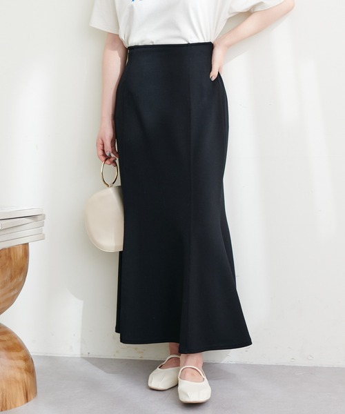 natural couture（ナチュラルクチュール）の「WEB限定サイズ有り/ストレッチカラーマーメイドスカート（スカート・レディース・アイボリー/ラベンダー/カーキ/ブラック・MEDIUM/LARGE）」の14枚目の写真