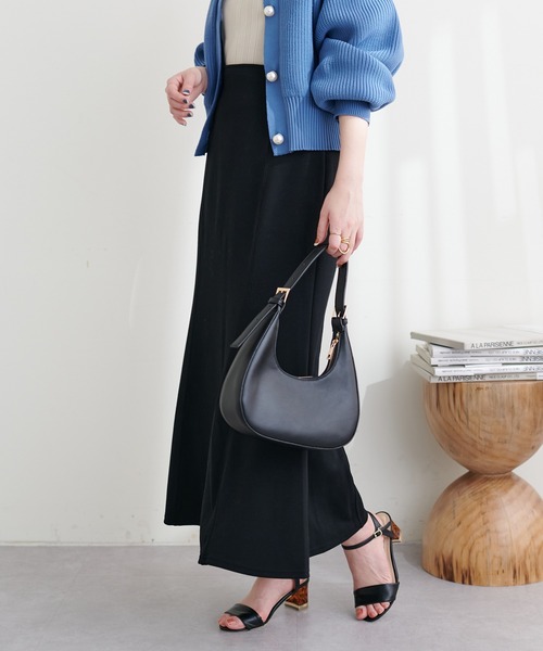 natural couture（ナチュラルクチュール）の「WEB限定サイズ有り/ストレッチカラーマーメイドスカート（スカート・レディース・アイボリー/ラベンダー/カーキ/ブラック・MEDIUM/LARGE）」の19枚目の写真