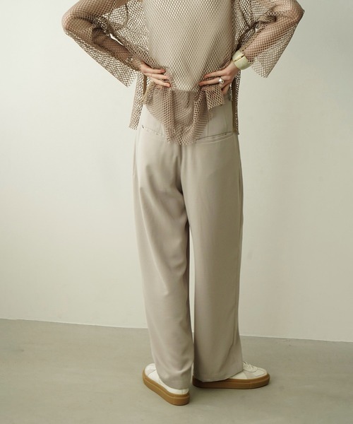 CLANE(クラネ)の「BASIC TUCK PANTS(その他パンツ・レディース・ブラック/グレー系その他/ライトパープル/グリーン・1/0/2)」の14枚目の写真