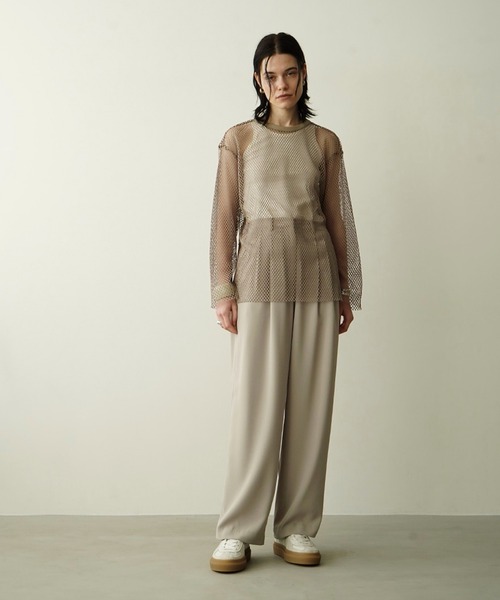 CLANE(クラネ)の「BASIC TUCK PANTS(その他パンツ・レディース・ブラック/グレー系その他/ライトパープル/グリーン・1/0/2)」の16枚目の写真