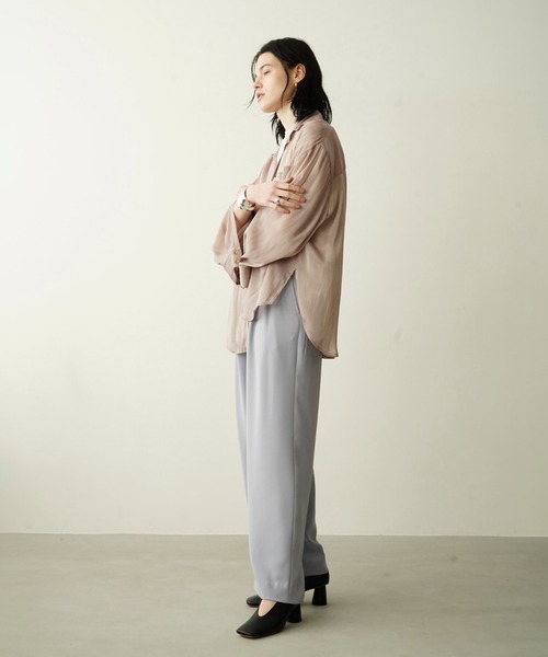 CLANE(クラネ)の「BASIC TUCK PANTS(その他パンツ・レディース・ブラック/グレー系その他/ライトパープル/グリーン・1/0/2)」の9枚目の写真