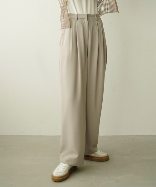CLANE(クラネ)の「BASIC TUCK PANTS(その他パンツ・レディース・ブラック/グレー系その他/ライトパープル/グリーン・1/0/2)」の12枚目の写真