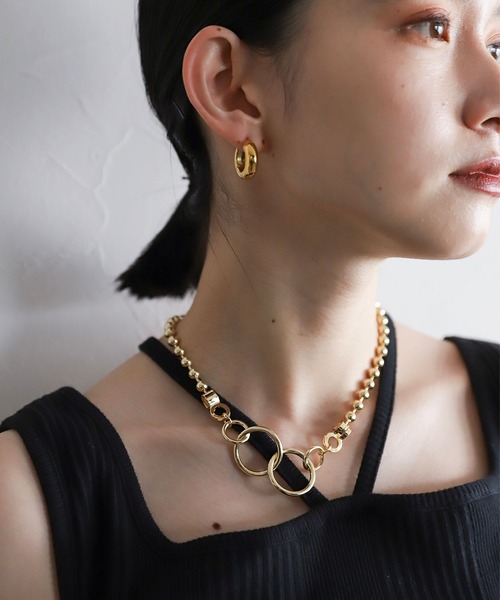 HARE（ハレ）の「Wリングボールチェーンネックレス（ネックレス・レディース・シルバー/ゴールド・FREE）」の11枚目の写真