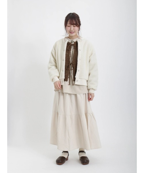 Samansa Mos2(サマンサ モスモス)の「柄アソート裾ティアードスカート(スカート・レディース・モカ/グリーン/キナリ/ピンク/ブラック・フリ-)」の19枚目の写真