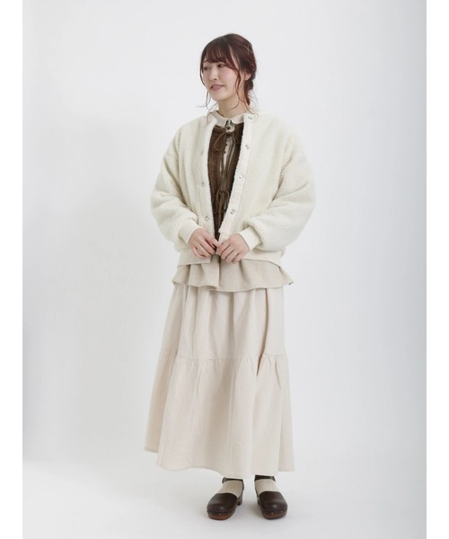 Samansa Mos2(サマンサ モスモス)の「柄アソート裾ティアードスカート(スカート・レディース・モカ/グリーン/キナリ/ピンク/ブラック・フリ-)」の8枚目の写真