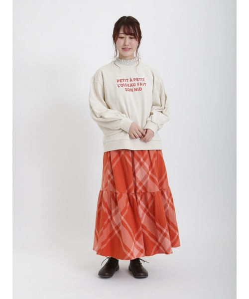 Samansa Mos2(サマンサ モスモス)の「柄アソート裾ティアードスカート(スカート・レディース・モカ/グリーン/キナリ/ピンク/ブラック・フリ-)」の12枚目の写真