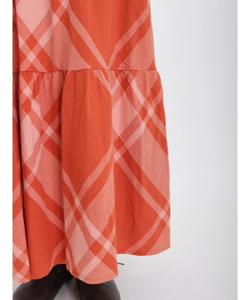 Samansa Mos2(サマンサ モスモス)の「柄アソート裾ティアードスカート(スカート・レディース・モカ/グリーン/キナリ/ピンク/ブラック・フリ-)」の17枚目の写真