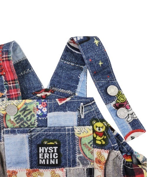 HYSTERIC MINI（ヒステリックミニ）の「FAV PATCHWORK総柄 Viscotex サロペット（サロペット/オーバーオール・キッズ・その他・MEDIUM）」の4枚目の写真