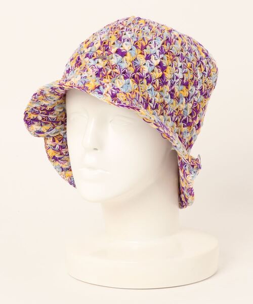 チャイハネ(チャイハネ)の「【チャイハネ】ミックスヤーンチューリップハット(ハット・レディース・パープル/ピンク/ブラック・FREE)」の8枚目の写真