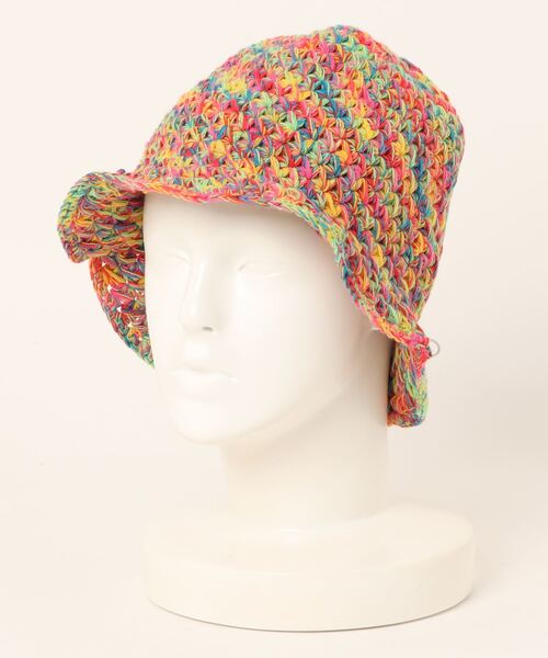 チャイハネ(チャイハネ)の「【チャイハネ】ミックスヤーンチューリップハット(ハット・レディース・パープル/ピンク/ブラック・FREE)」の11枚目の写真