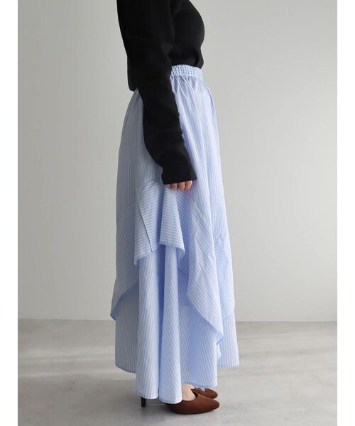 AMERICAN HOLIC(アメリカンホリック)の「【小柄女性向け】フリルティアードスカート(スカート・レディース・ストライプ/チェック・S)」の3枚目の写真