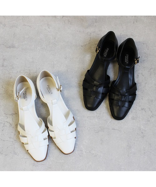 PANIER（パニエ）の「PANIER /PA2310-505/ グルカサンダル（サンダル・レディース・ブラック/ホワイト・37/39/38/36）」の8枚目の写真