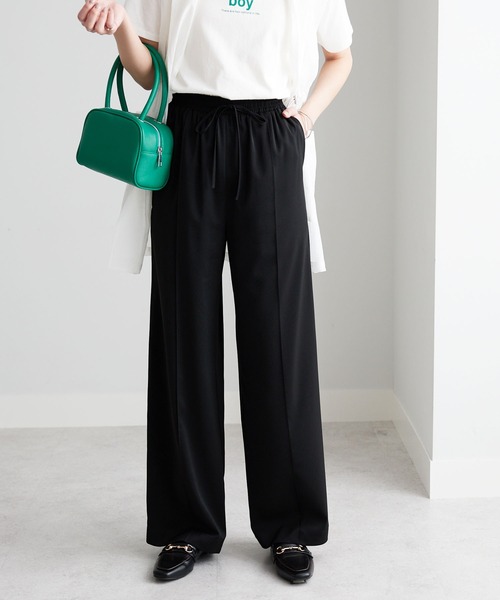 crewre ピンタックスラブストレートパンツ サイズ1 crewre online shop / ピンタックスラブストレートパンツ