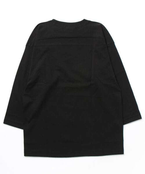 CROSS & STITCH（クロスステッチ）の「《CROSS&STITCH》OPENEND FOOTBALL TEE SHIRTS オープンエンドベースボールTシャツ（Tシャツ/カットソー・レディース・ブラック/ホワイト/ヘザーグレー・MEDIUM/LARGE）」の5枚目の写真