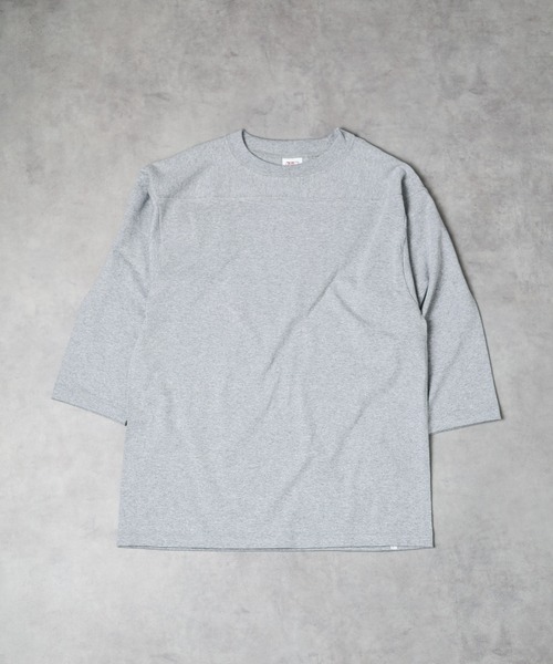 CROSS & STITCH（クロスステッチ）の「《CROSS&STITCH》OPENEND FOOTBALL TEE SHIRTS オープンエンドベースボールTシャツ（Tシャツ/カットソー・レディース・ブラック/ホワイト/ヘザーグレー・MEDIUM/LARGE）」の2枚目の写真