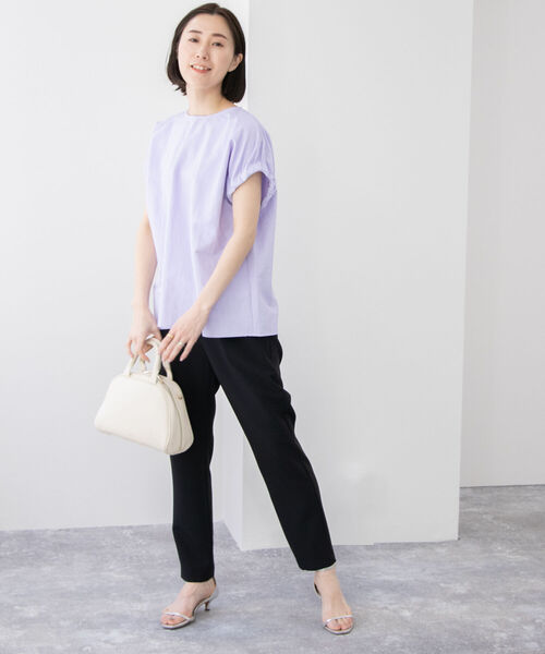 NOLLEY’S(ノーリーズ)の「◇【WEB限定】タフタ袖タックブラウス(シャツ/ブラウス・レディース・ラベンダー/オフホワイト/ブラック・FREE)」の12枚目の写真