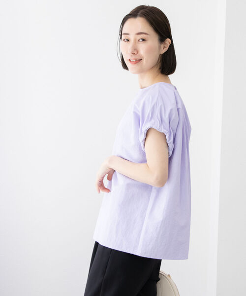 NOLLEY’S(ノーリーズ)の「◇【WEB限定】タフタ袖タックブラウス(シャツ/ブラウス・レディース・ラベンダー/オフホワイト/ブラック・FREE)」の14枚目の写真