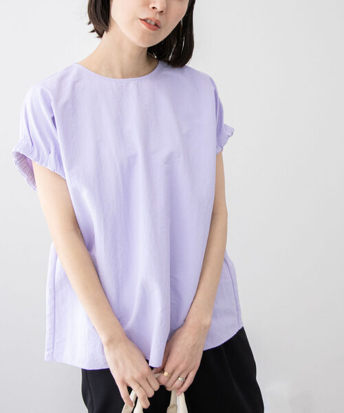 NOLLEY’S(ノーリーズ)の「◇【WEB限定】タフタ袖タックブラウス(シャツ/ブラウス・レディース・ラベンダー/オフホワイト/ブラック・FREE)」の15枚目の写真