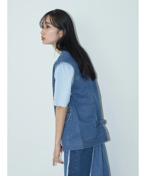 Lee（リー）の「Lee×e.m.a.e DENIM VEST（ベスト・レディース・インディゴブルー・FREE）」の19枚目の写真