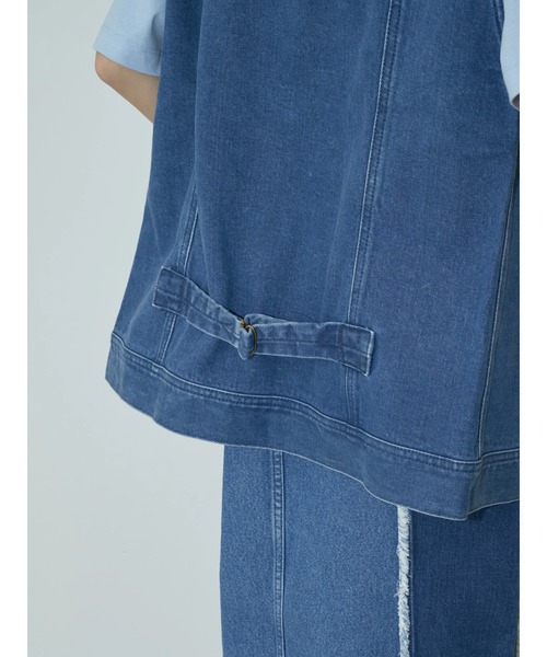 Lee（リー）の「Lee×e.m.a.e DENIM VEST（ベスト・レディース・インディゴブルー・FREE）」の7枚目の写真