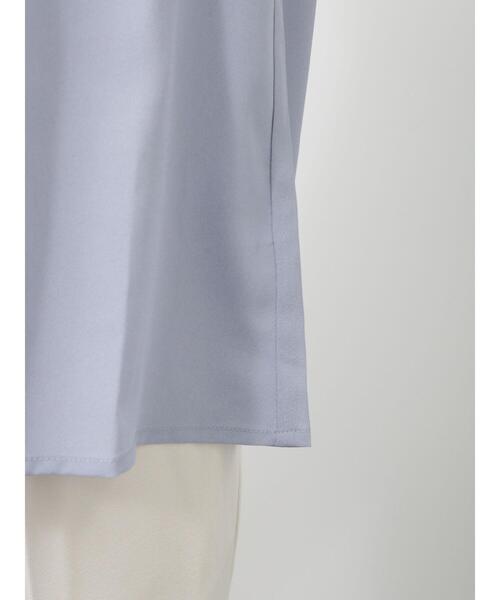 Te chichi TERRASSE（テチチテラス）の「フリルバンドカラーブラウス（シャツ/ブラウス・レディース・ブラック/オフホワイト/ブルー・ﾌﾘ-）」の16枚目の写真