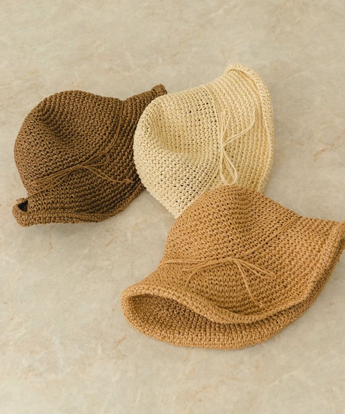 RODE SKO(ロデスコ)の「ナチュラルリボンハット(ハット・レディース・ブラウン/オフホワイト/ナチュラル・ONE)」の8枚目の写真