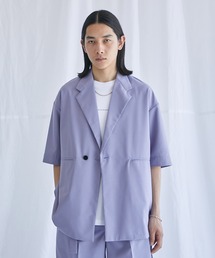 含浸ハーフスリーブシャツジャケット