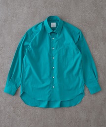 リラックスバックプリーツシャツ＜シーグリーン＞