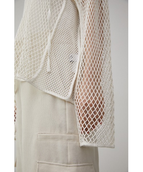 AZUL by moussy(アズールバイマウジー)の「PATTERN MESH PULLOVER/パターンメッシュプルオーバー(Tシャツ/カットソー・レディース・ブラック/アイボリー・FREE)」の12枚目の写真