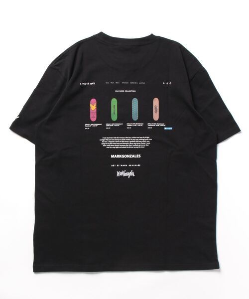 （What it isNt）ART BY MARKGONZALES（ワットイットイズント）の「【（What it isNt）ART BY MARKGONZALES / (ワットイットイズント) アートバイ マークゴンザレス 】 SKATE BORAD TEE (レギュラーFIT)（Tシャツ/カットソー・メンズ・ブラック/ホワイト/ターコイズブルー・XL/L/M）」の5枚目の写真